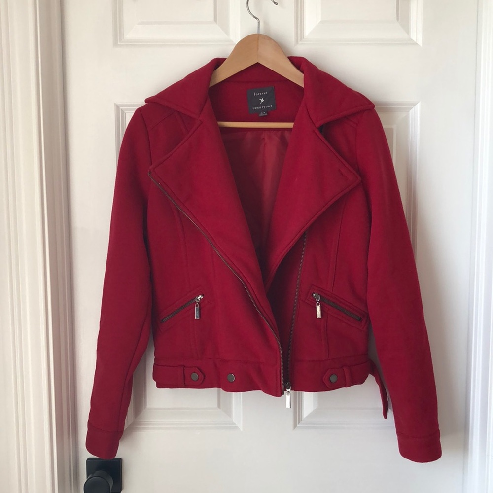 NEVER WORN! Red Moto Jacket